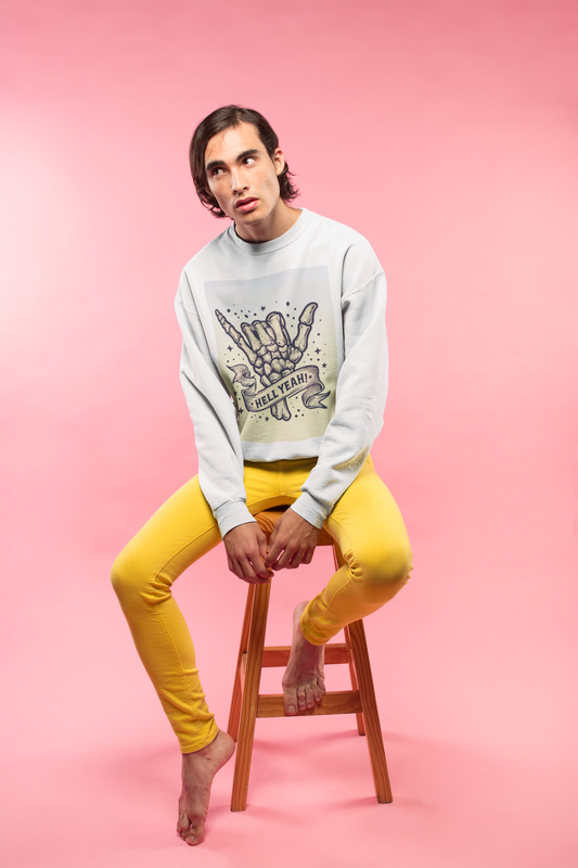 Rock On Skeleton Crewneck Sweatshirt - Unisex Heavy Blend™