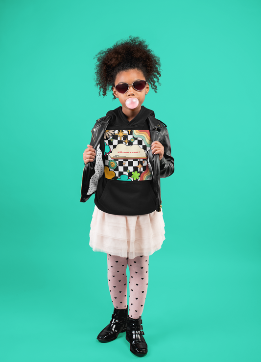 Youth Hoodie - 'Will Cause a Scene' Fun Graphic Sweatshirt