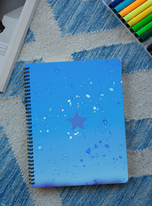 Ocean Blue Star Spiral Notebook