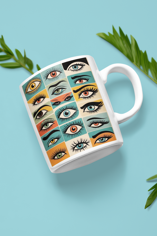 Artistic Eye Pattern Ceramic Mug