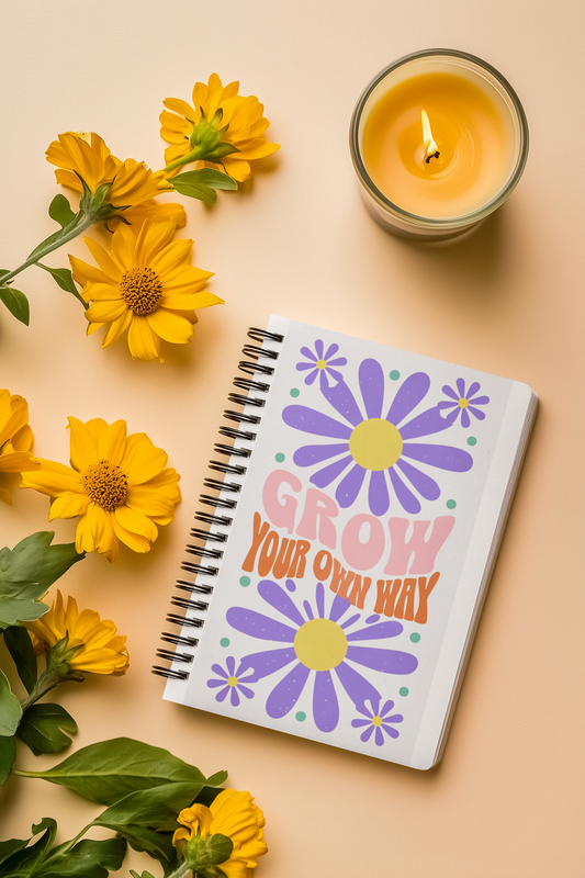 Inspirational Spiral Notebook - "Grow Your Own Way"
