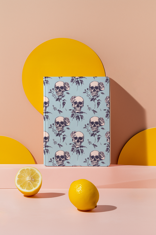 Skull & Rose Design Journal - Floral Notebook