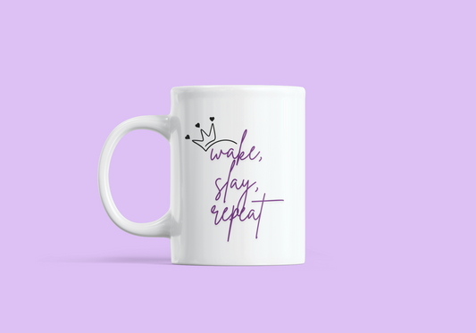 Wake, Slay, Repeat Ceramic Mug