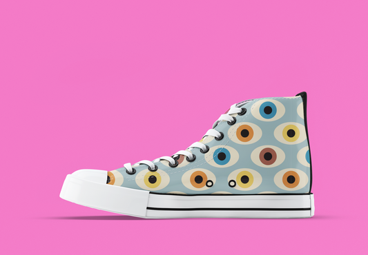 Retro Eye Pattern Sneakers