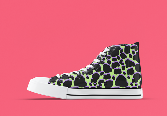 Colorful Cow Print Sneakers