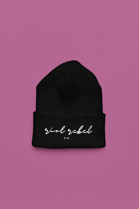 Cozy Embroidered Knit Beanie