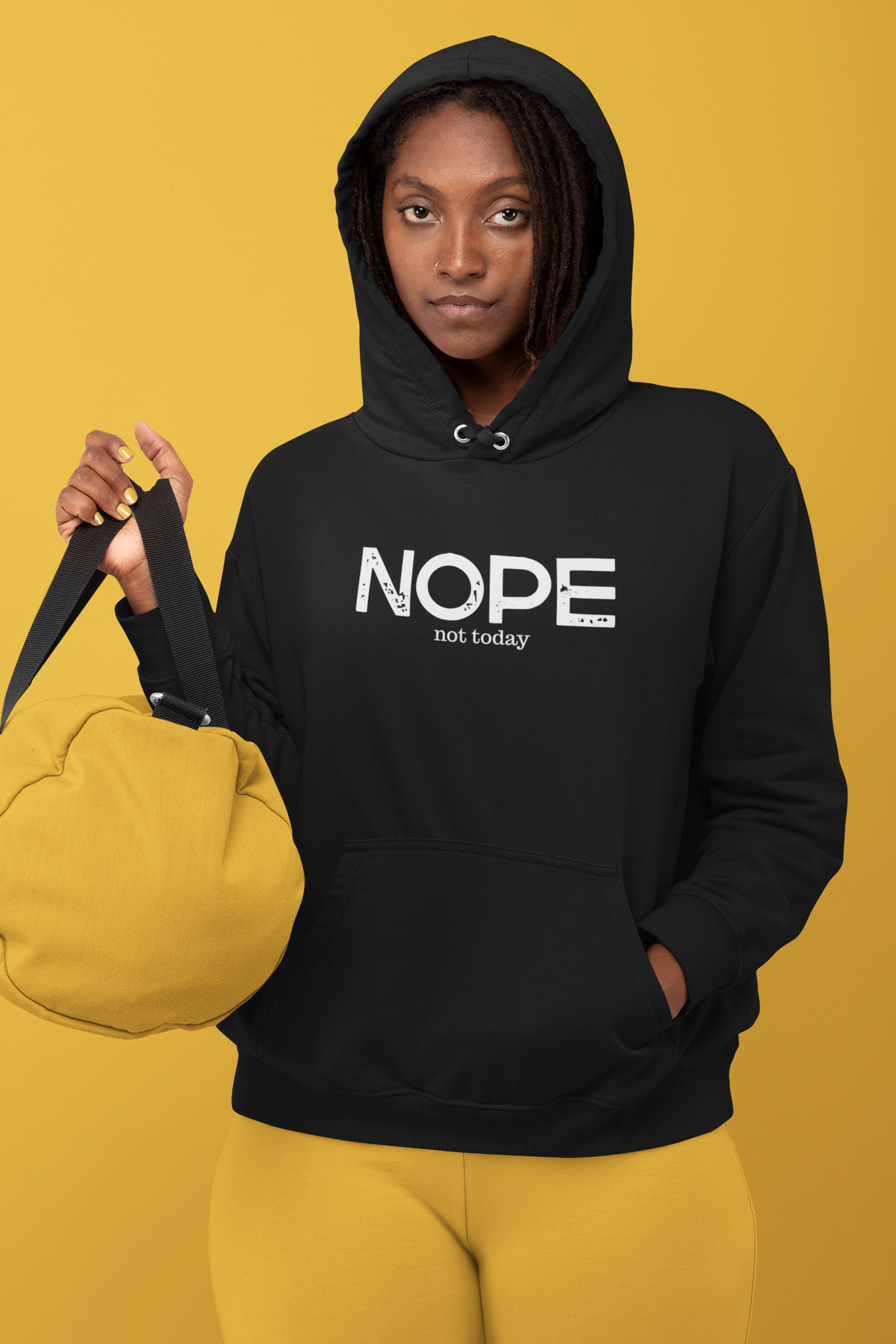 NOPE "Not Today" Hoodie - Casual Graphic Pullover