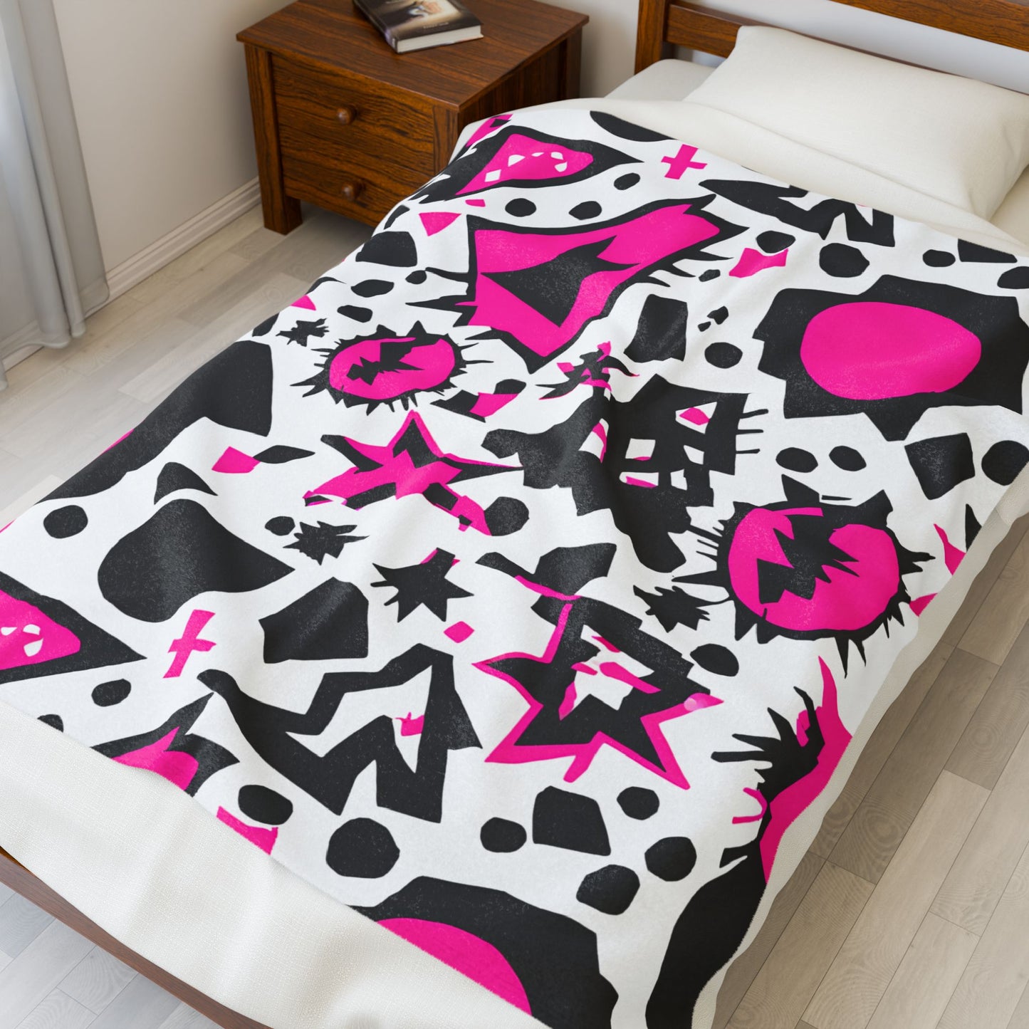 Punk Graphic Velveteen Plush Blanket