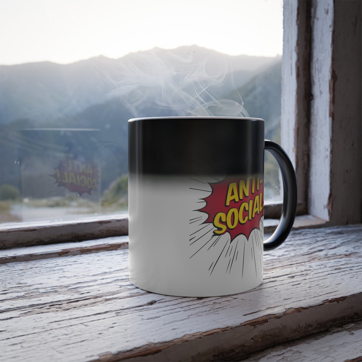 Color Morphing Mug -"Anti-Social"
