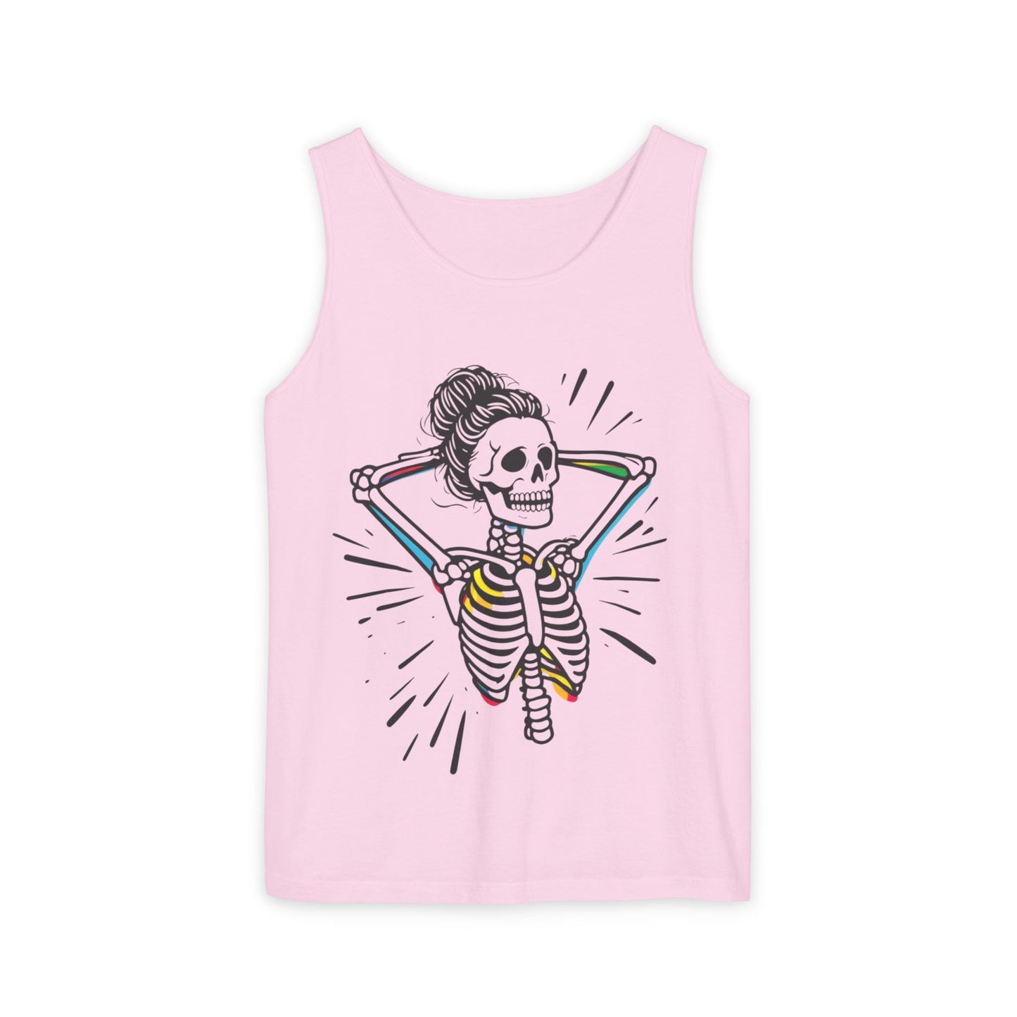 Skeleton Gym Workout Tank Top - Unisex Garment-Dyed