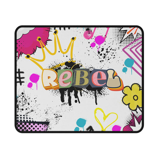 Rebel Graffiti Non-Slip Gaming Mouse Pad - Vibrant, Stylish Desk Accessory for Gamers