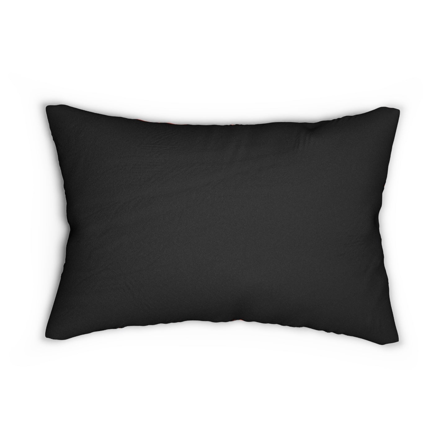 Halloween Ghost & Pumpkin Lumbar Pillow — Spooky Floral Decorative Cushion