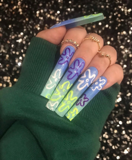 SpongeBob Square Pants Cartoon Inspired Press On Nails
