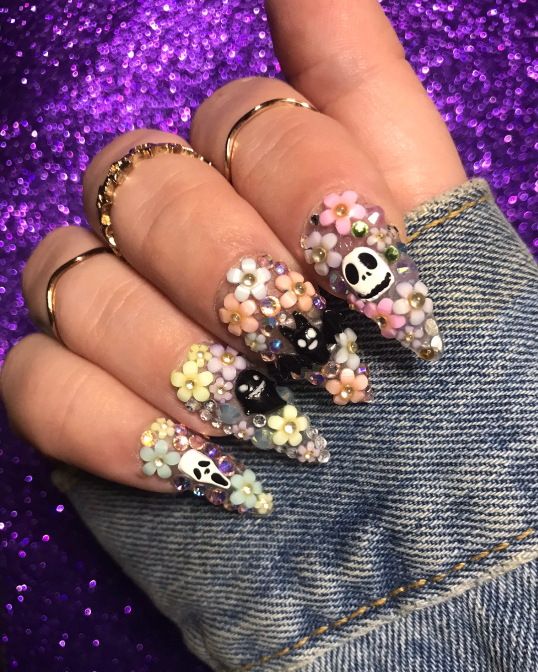 Halloween Junk Nails